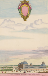 View and Perspective of the Château de Raincy from the costé of the offices, View of the offices of