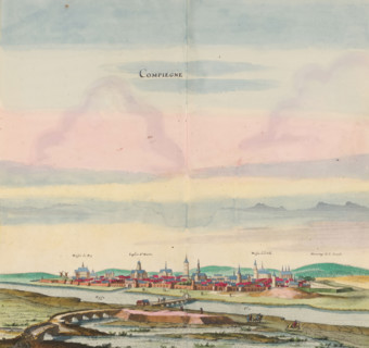 Compiegne, View of the city of Compiègne, print, album page, View of the city of Compiègne. Print