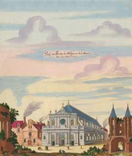 View of the church and convent of the Order of Our Lady of Charity in Paris, Prosp. der Kirche des