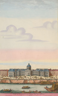 View and Perspective of the Collège des 4 Nations, View of the Collège des Quatre-Nations in Paris,