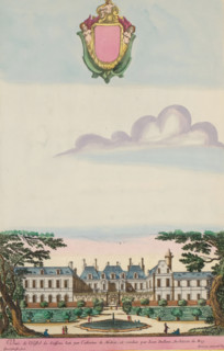 View of the Hôtel de Soissons in Paris, Veuë de l'Hostel de Soissons bati by Catherine de Medicis,