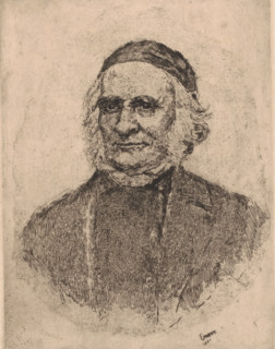Portrait de Frise, botanist suedois, Portrait of Elias Magnus Fries, print, printmaker: James