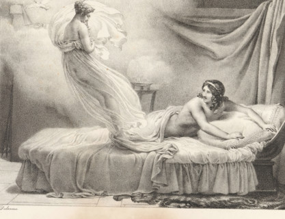 Cephalus and Aurora, Series of lithographs, Receuil de dessins sur pierre, print, album page, Print