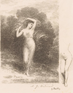 Young woman with scarf, Le jeune Malade, Illustrations pour les Poésies d'André Chénier, Poems by