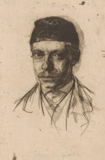 Portrait of Charles Marius van Deventer, print, printmaker: Jan Veth, 1886, paper, etching,