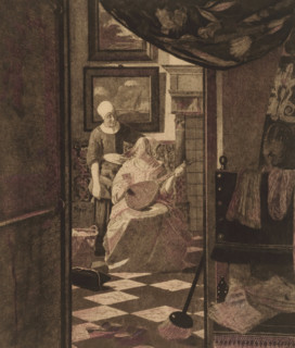 The Love Letter (original title), print, annotation, printmaker: Jan Veth, after painting by