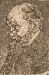 Father (original title on object), print, A portrait of politician Samuel van Houten, with beard,