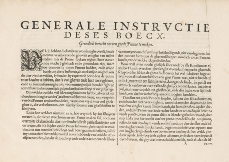 Instruction on how to make a reed pen, page 1 of 2, General instruction of this book. Thorough