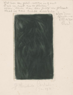 Abstract composition, print, inscription: 'For Jan Havermans Feb 5, '20 EW', inscription: 'What