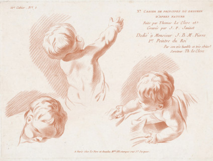 Title print with three children, Compositions with parts of the human body, Pierre-Michel Avaulez,