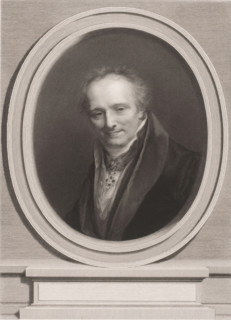 Portrait of Dominique Vivant Denon, print, printmaker: Adolphe Joseph Huot, after painting by