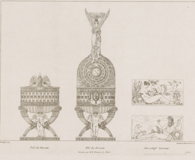 Different views of cradle, Furniture donated to Marie Louise of Austria, Description of the