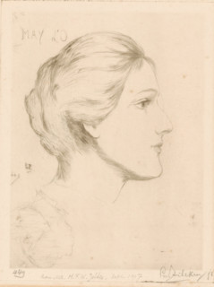 May d'O (original title on object), print, Portrait of May Okolicsányi., print maker: Philip