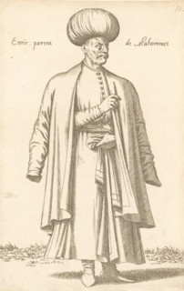 Emir, Emir parent de Mahommet, print, album page, book illustration, Print is part of an album.,