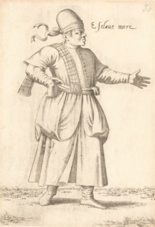 Enslaved North African man, Esclave more, print, album cover, book illustration, Print is part of