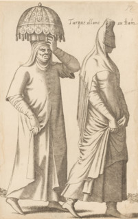 Turque allant au Bahn, Two Turkish women on their way to a seaside resort, print, album cover, book