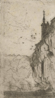 The Castle of Walzin (near Dinant) (original title), View of Walzin Castle, print, printmaker: