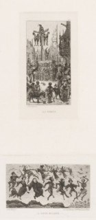 Dance of Death, La danse macabre, French etchings from 1875, L'eau-forte en 1875, print, Series