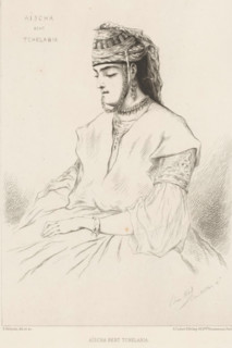 Portrait of Aïscha Bent Tchelabia, Aïscha Bent Tchelabia, French etchings from 1875, L'eau-forte en