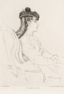 Souvenir de voyage, Portrait of an unknown woman from Venice, L'eau-forte en 1875, French etchings
