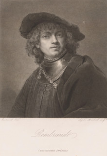 Portrait of an unknown man, previously identified as Rembrandt van Rijn, Rembrandt, print, check