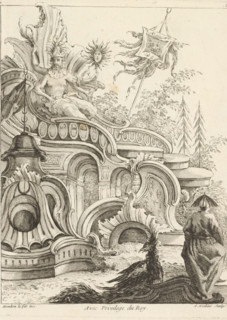 Rocaille with multi-faceted god, Fourth series of rocailles, figures and Chinese dragons, Quatrième