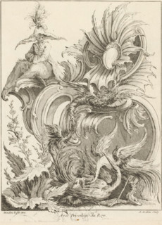 Rocaille with fantasy birds, Quatrième Livre de Formes ornées de Rocailles, et Dragons Chinois,