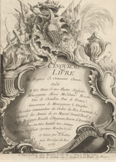 Title page with man with various weapons, Fifth series with Chinese figures and ornaments,
