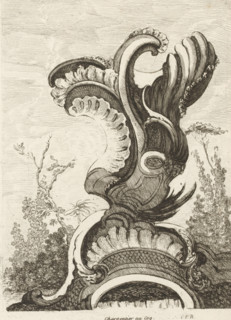 Ornamental vase with rocaille ornaments, Nouveau Livre de forme d'ornemens rocaille, et vase,