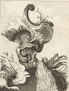 Ornamental vase with seed beads and waterfall, Series with seed beads and vases, Nouveau Livre de
