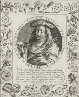 Tiburtine Sibyl, Imagini Gentilissime delle dodici Sibille, print, album page, Series number, 10,