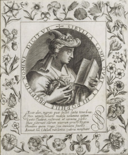 Sibyl of Samos, Imagini Gentilissime delle dodici Sibyl, print, album page, Bust of the Sibyl of