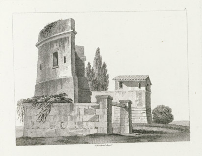 Ruins of a round building, Small Italian factories, second manuscript, Petites fabriques