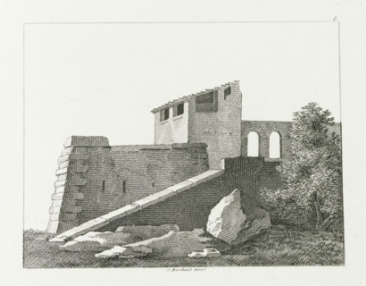 Part of building with high wall, Petites fabriques italiennes, Small Italian factories, second