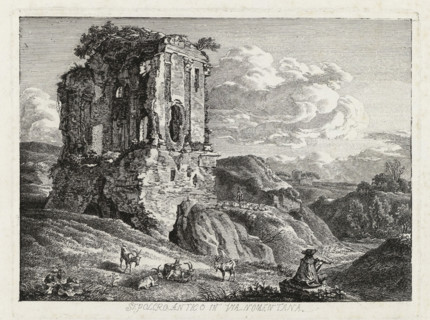 Sepolcro antico in via Nomentana, Antique tomb on the Via Nomentana, Italian landscapes with