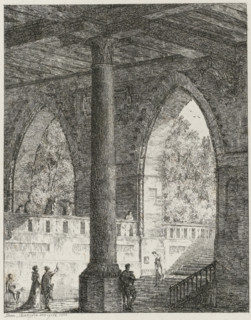 Gothic building with two pointed arches, Vier und Zwanzig Landschaftliche Gegenstände, Twenty-four