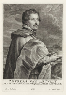 Portrait of painter Andries van Eertvelt, Icones Principum Vivorum Doctorum Pictorum