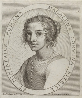 Portrait of Maddalena Corvina, print, inscription: 'V Poliano... 1930, 680', printmaker: Claude