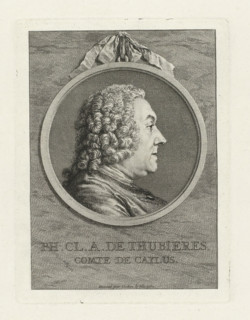 Ph. Cl. A. de Thubieres, Comte de Caylus, Portrait of Anne Claude Philippe Caylus, print, Bust to
