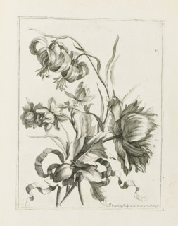 Bound bouquet, Les Petits Bouquets, print, album page, Bound bouquet. Print is part of an album.,
