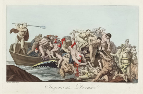 Jugement Dernier, The Last Judgment, print, Allegory on the downfall of the French Revolution and