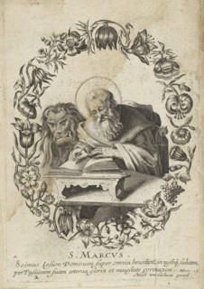 St. Mark, Evangelist Mark, Four evangelists, print, album page, Series number, 2, 4, The evangelist