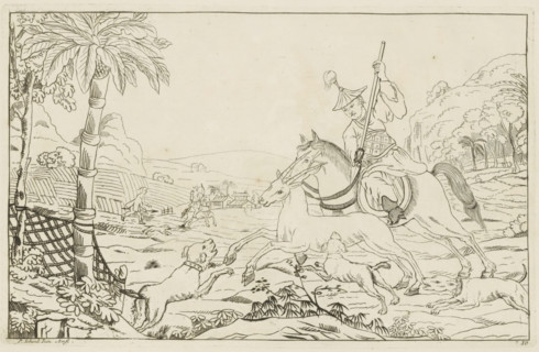 Hunt for a hoofed animal, Chinese hunting scenes, Newly invented Chinese, drawn with great