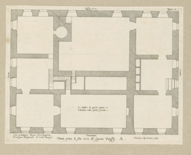Pianta prima di sotto terra del seguente Palazzo. A., Floor plan of the basement of the Palazzo
