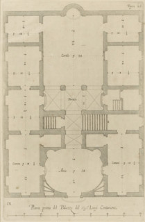 Pianta prima del Palazzo del sigr. Luigi Centurione, Plan of the ground floor of the Palazzo