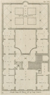 Plan of the first floor of the Palazzo Podestà in Genoa, Seconda pianta del Palazzo del sigr. Luigi
