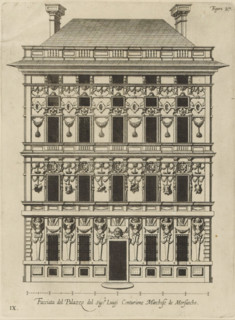 Facciata del Palazzo del sigr. Luigi Centurione Marchese de Morsascho, Uprising of the façade of