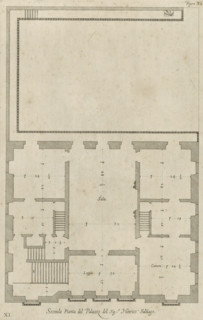 Great pianta del Palazzo del sigr. Henrico Salvago, Floor plan of the ground floor of the Palazzo