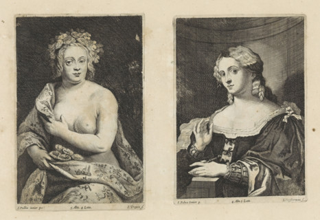 Portrait of an unknown woman with a fan, print, album page, This print is part of an album.,