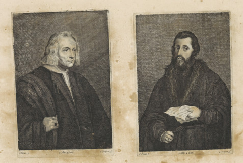 Portrait of the physician Gian Giacomo Bartolotti da Parma, print, album page, This print is part
